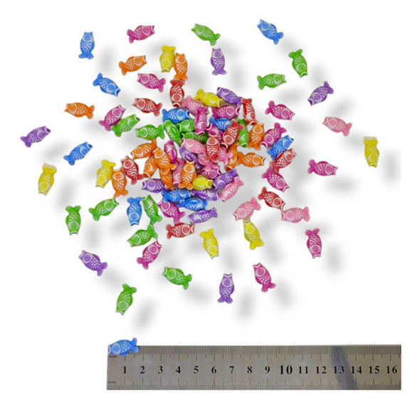 Dijes Pez Peces Pescados De Colores 50gr 60u Armar Bijou 1