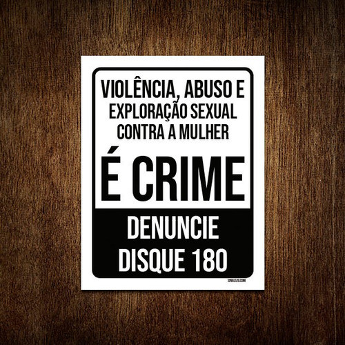 Kit 5 Placas Violência Abuso Exploração Sexual Denuncie 0
