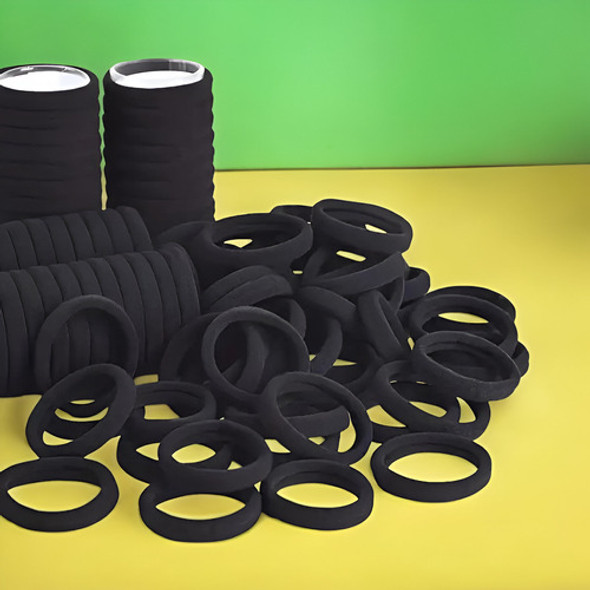 Set De 100 Gomitas Para El Pelo De Tela 1