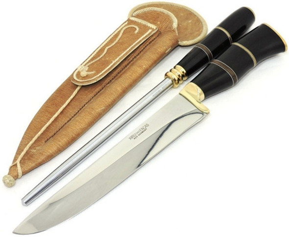 Faca Picanheira Com Chaira Polida E Bainha Lonca -  8 Pol. 0