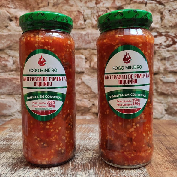 Antepasto De Pimenta Biquinho Pote Com 180g Fogo Mineiro 1
