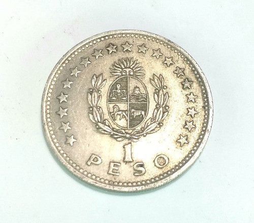 Antigua Moneda De 1 Peso Uruguay 1960 Artigas 0