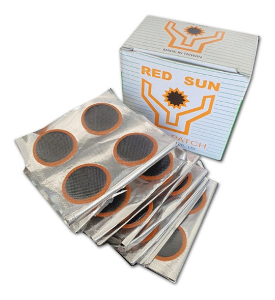 Caja X 100 Parches Chicos De 22mm Red Sun Para Camara Rueda 1