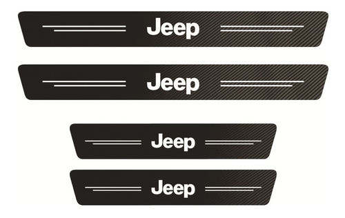 Protector Zocalo Jeep 4 Piezas Fibra De Carbono Adhes. 3m 0
