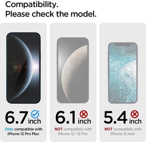 2 Películas Vidro Ez Fit Full Body Spigen iPhone 12 Pro Max 1