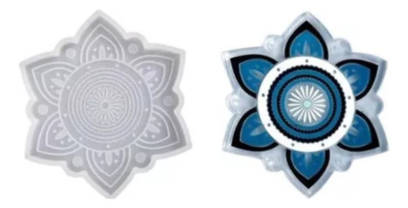 Molde De Silicona Posa Vaso Mándala Especial Resina 0