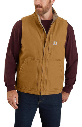 Chaleco De Sherpa Para Hombres Talla Mediana Cuello Redondo 0