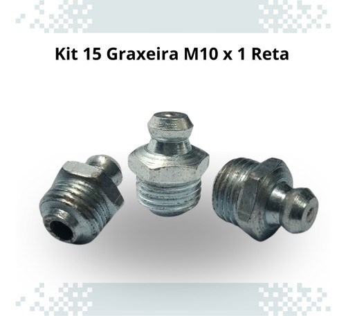 Bico Graxeira Reta M10x1,00 Unf  15 Peças 1
