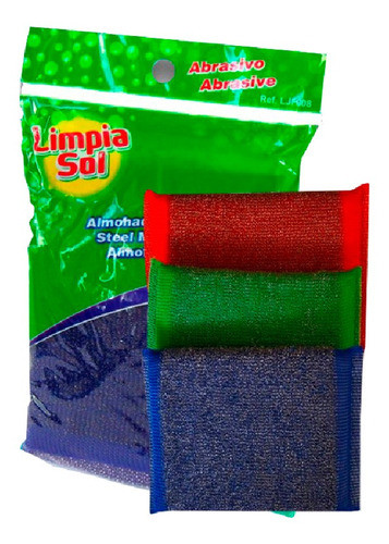 Limpia Sol Esponja Malla Acero 0
