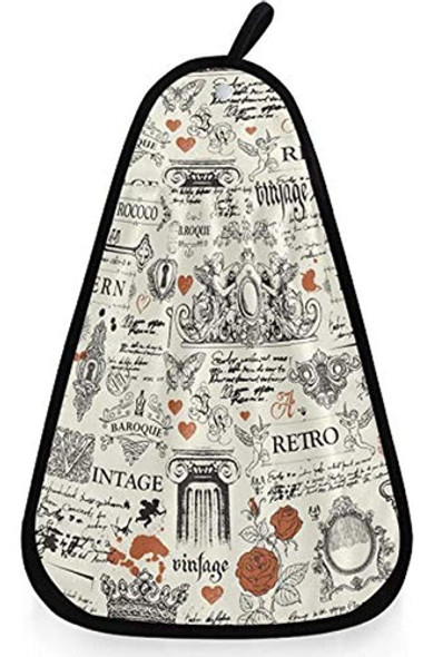 ~? Visesunny Estilo Vintage Rosa Roja Y Objeto De Arte Toall 0