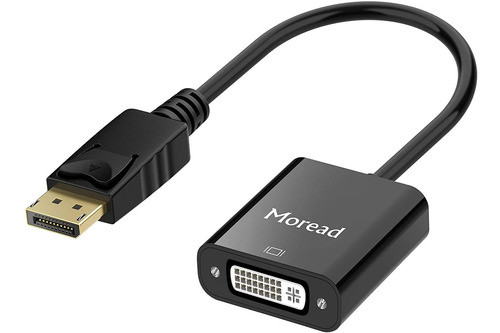 Adaptador Moread Displayport A Dvi Macho A Hembra, Negro 0