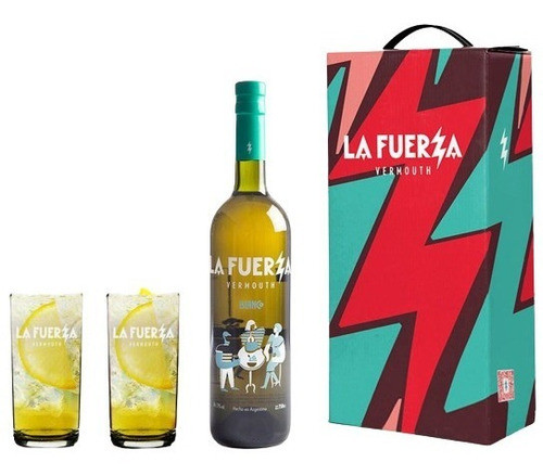La Fuerza Blanco Vermouth + 2 Vasos Vermuteros En Estuche 0