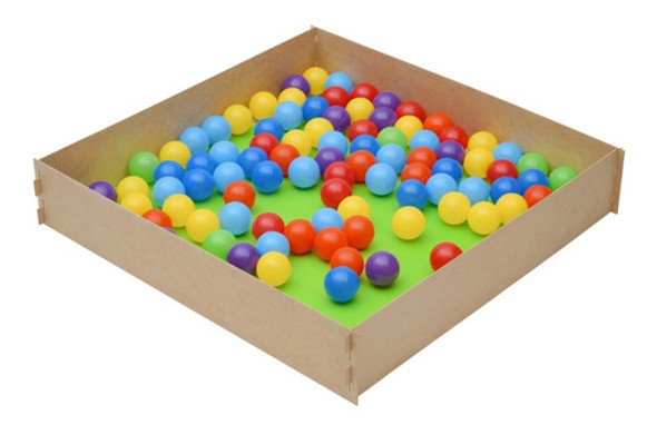 Pelotero Corralito Bebe Corral 1x1mt + Piso Goma + Pelotas 0