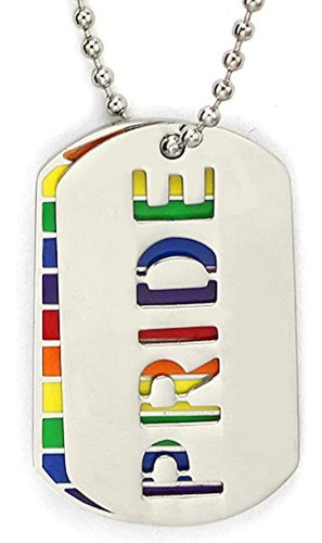 Ttkp 2pc. Orgullo Arcoiris Etiqueta De Perro Joyeria Lgbt 0