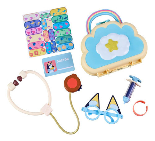 Bluey Cloud Bag Doctor's Set, Doctor Check Up Set, Toy Docto 0
