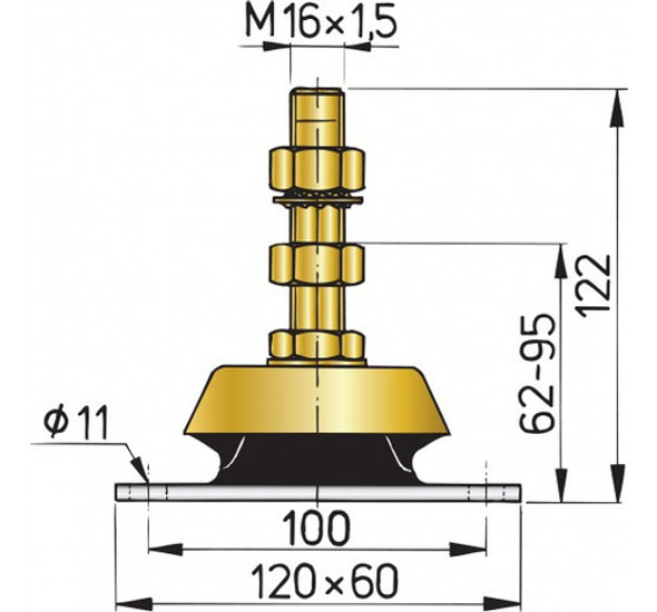 Pata Para Motor De Barco Interno Vetus 50 1