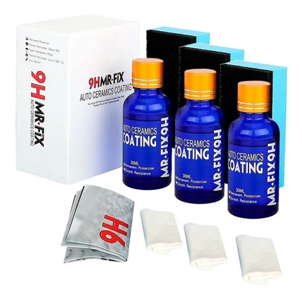 Vitrificador Carro Ceramica Nano 9hmr Fix Pack Com 3 0
