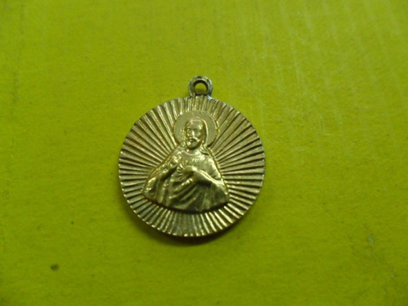Antigua Medalla Medallita Sagrado Corazon Gruta Virgen Cruz 0