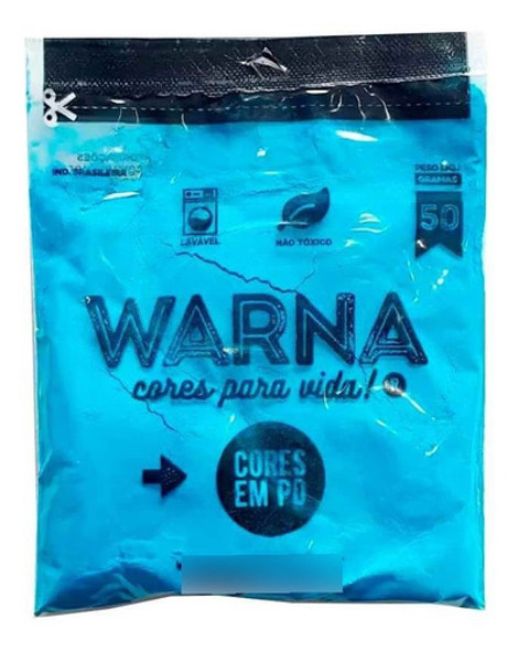 Pó Colorido Warna Azul Fox Imports 50g 1und 0 Pó Colorido Warna Azul Fox Imports 50g 1und 0