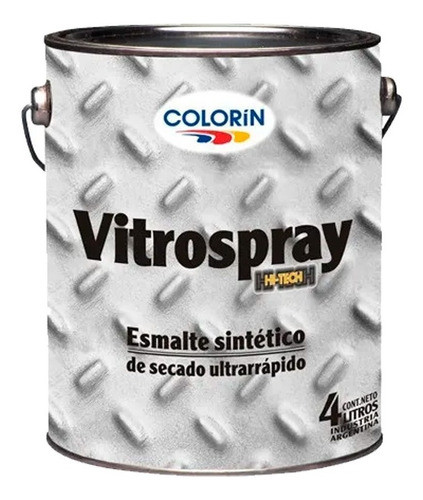Pintura Vitrospray Sintético Ultra Rápido  X 4 Lts. Negro 0