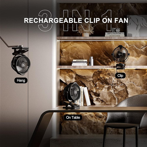 Clip Pequeño En El Ventilador Con Control Remoto | Batería D 1