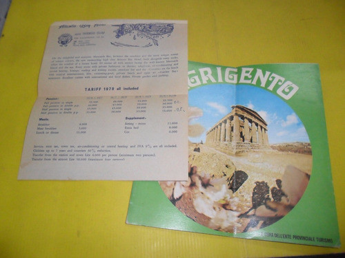 Folleto Turismo Agrigento Sicilia Mediterraneo Hotel Atlanti 0