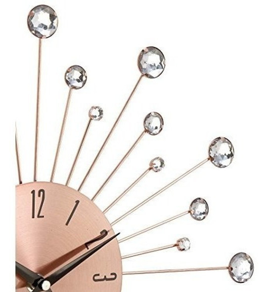 Benzara 85517 15 D Reloj De Pared De Cobre De Metal 1 Benzara 85517 15 D Reloj De Pared De Cobre De Metal 1
