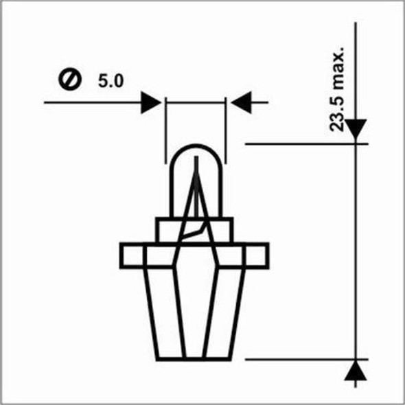 Lampara Tablero T5 Mf6 12v 1,2w Poli 26156 0