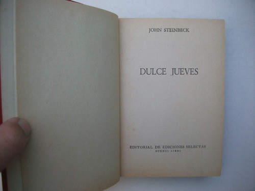 Dulce Jueves - John Steinbeck - Tapa Dura 1
