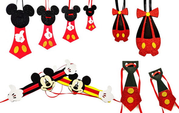 Kit 50 Gravatas Pet Shop Lacinho Eva Mickey Mouse + Brinde. 0 Kit 50 Gravatas Pet Shop Lacinho Eva Mickey Mouse + Brinde. 0