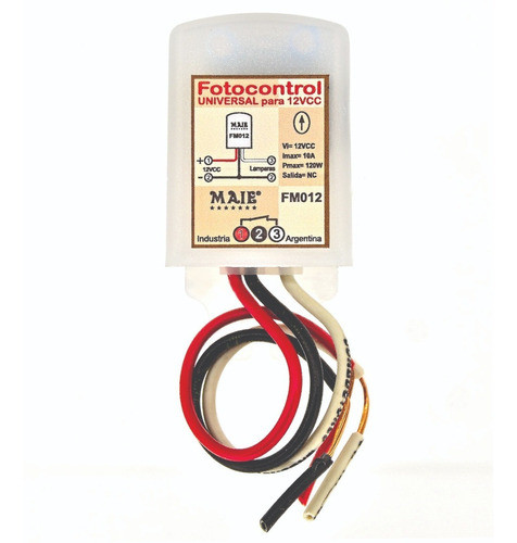 Fotocontrol Maie, Fm012 Para 12vcc, Especial P/energia Solar 0