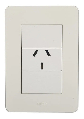 Toma Normaliz Mito Blanco Bastidor Plata Jeluz X10u 0