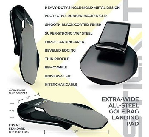 Stickit Pad Magnetico Para Bolso De Golf  Clip Negro 1