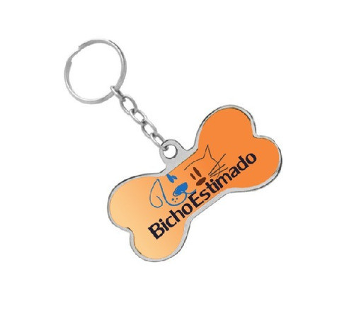 100 Chaveiro Chapa Ossinho Pet Shop Dog Personalizado R2010 0