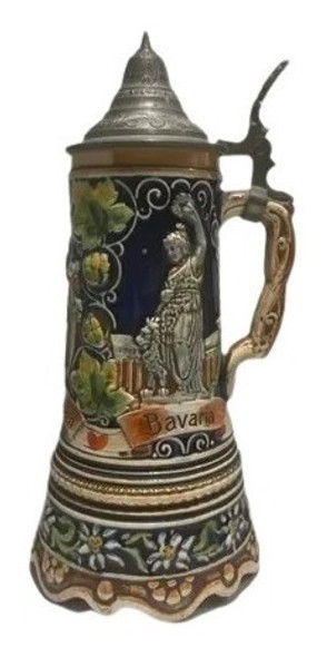 Antiguo Tankard Aleman Sellado Y Numerado Chopp 0
