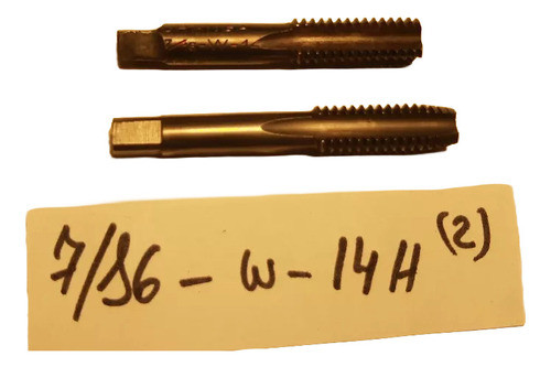 Set De 2  Machos  De 7/16 -  Paso W - 14 Hilos   Liniers 0