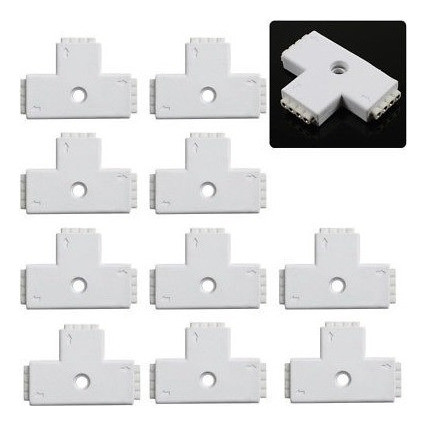 10pcs 4 10mm Sin Soldadura Carpintero T Conector De 5050 Rgb 1