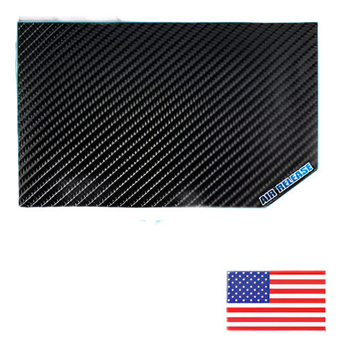 Aire Liberar 60'' X 12'' Bricolaje 4d Fibra De Carbono Negro 0
