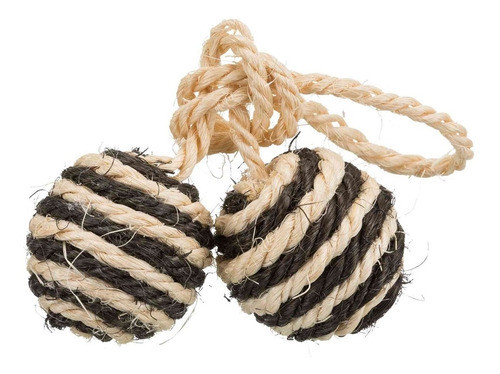 2 Pelotas De Sisal Con Soga P Gatos 0