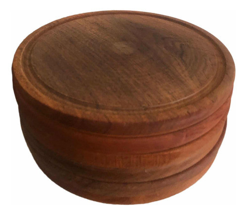 Platos Madera  Asado/picadas, De Algarrobo 24 Cm X 6unid. 1