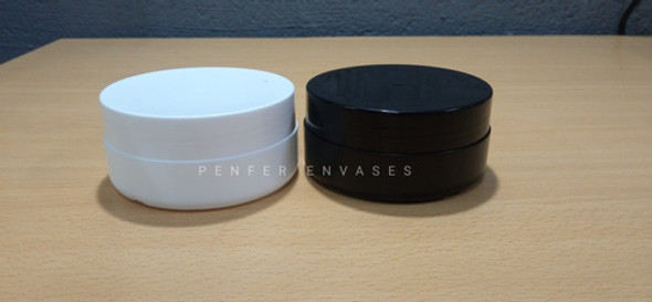 Potes Cosmético De 125ml Blanco O Negro (x10) 1