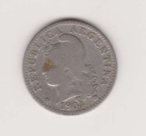 Moneda Argentina 5 Ctvs 1904 Janson 135 Bueno 0