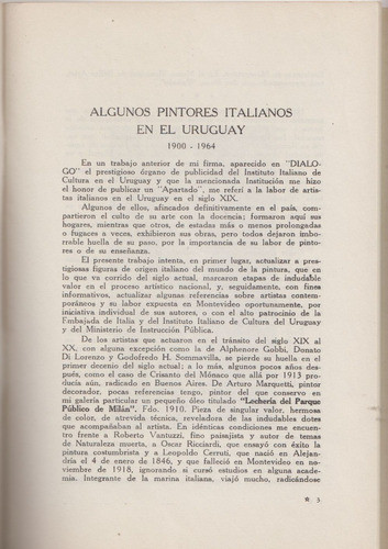 1965 Arte Algunos Pintores Italianos En Uruguay Por Laroche 1