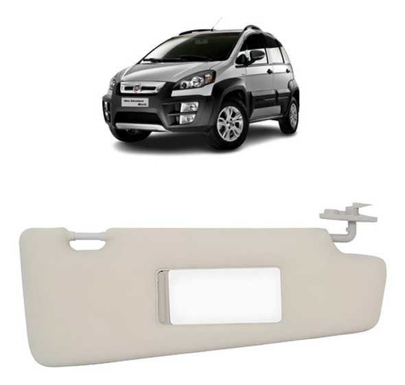 Quebra Sol Cinza C Espelho Fiat Idea 2014 2015 Esquerdo 0