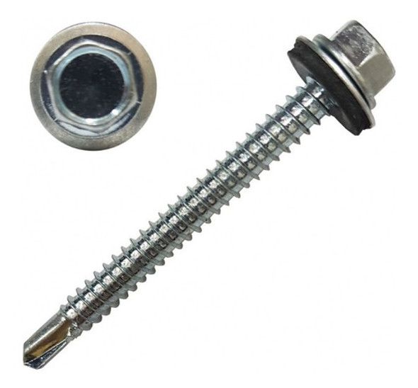 Tornillo Autoperforante Punta Mecha C/ Arandela 14x2'' X200u 0