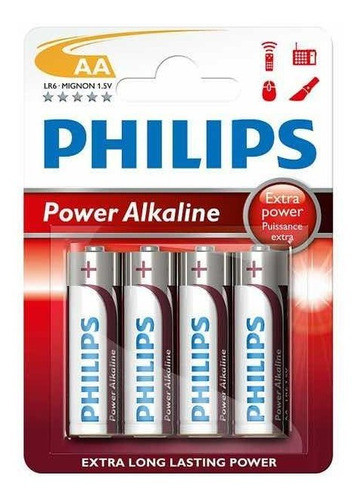 Pilas Philips Alcalina Aa Pack X4 0