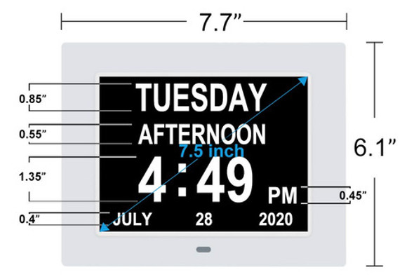 [2022 Ms Nuevo] Reloj De Calendario Extra Grande De 8 Pulgad 1
