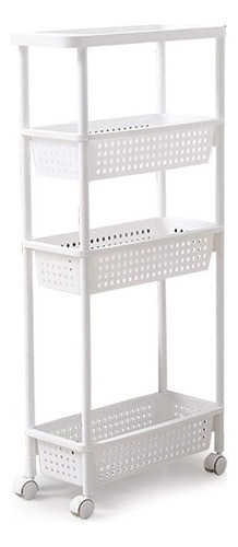 Carro Organizador Multiuso Canastos 4 Niveles Ruedas Pettish 0