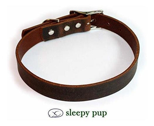 Collar De Perro De Piel Gruesa De Grano Completo Sueño Cach 1