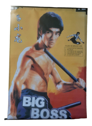 Poster Pelicula Bruce Lee Dragon Cine Tela Vintage Retro 1